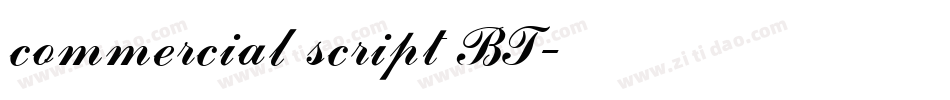 commercial script BT字体转换